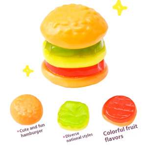 Venta caliente alemán Oral Hamburg Gummy Candy a granel creativo Hamburgo en forma de aperitivos masticables - Product Image 6