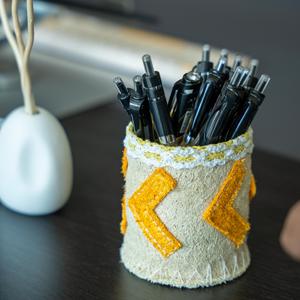 Portaplumas de Luffa Natural al por Mayor, Contenedor Decorativo para Escritorio - Product Image 4