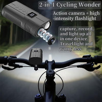 1080p HD Fahrradkamera mit Taschenlampe, Bewegungsmelder und WLAN, Fahrradlicht-Kamera mit TF-Speicherkarte für Outdoor-Videoaufnahmen