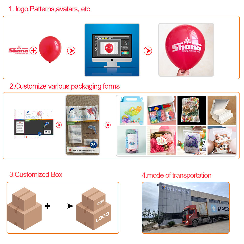 Customized Balloons Printing Personalized Customized Design Latex Balloons with logo