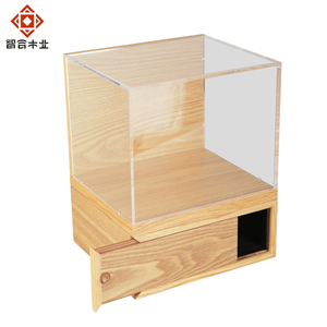 Boîte en bois sur mesure de luxe pour collection, avec couvercle transparent en acrylique - Product Image 6