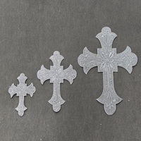 ZSY Diy Performance Patchs décoratifs thermocollants en dentelle florale brodée, appliques or et argent, pour costumes traditionnels européens