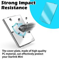 Kit de montage magnétique plat Starlink Mini 2 en 1 pour voitures, construction en aluminium pur de qualité supérieure avec plaque de protection en PC haute résistance