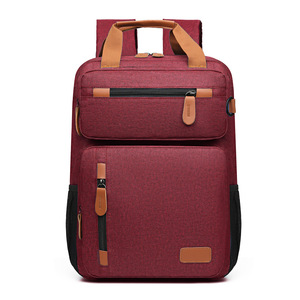 Men's Casual Travel <b>Backpack</b> <b>Large</b> Capacity Shockproof Waterproof Laptop Bag Business Travel 14 Inches Solid Color - Product Image 5