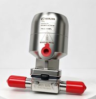 Válvula de Diafragma Neumática Aséptica SS316L DN15 1/2" con Extremo para Soldar, Sin Espacio Muerto, EPDM, Biotecnológica, CIP, SIP, Válvula de Proceso Estéril