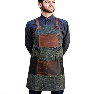 Tablier de barbier élégant et réutilisable avec sangle de cou réglable, poche personnalisable avec logo, résistant à l'eau - Product Image 2
