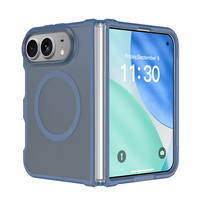 Coque de téléphone portable hybride PC TPU mate givrée pour iPhone Duo, étui de téléphone translucide magnétique pour iPhone Fold