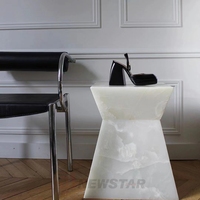 Newstar Offre Spéciale bas de gamme socle en pierre naturelle table d'appoint moderne salon onyx marbre canapé-lit table d'appoint pour la maison villa