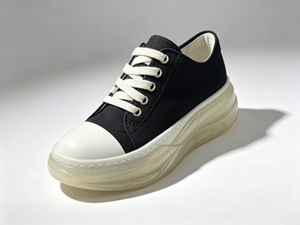 Black <b>Canvas</b> Versatile Sneakers Transparent Combined Sole Trendy Footwear - Product Image 3