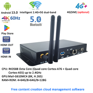 RK3588 RK3576 RK3566 GPS Module Android 4K UHD <strong>Network</strong> CMS Digital Signage <strong>Media</strong> <strong>Player</strong> Box <strong>With</strong> HD-MI Out and in 4G TV Box - Product Image 5