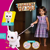 Jouet chien robot électronique qui marche et aboie Lucky Toys, chiot en peluche pour enfants