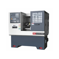 Tour horizontal CNC pour métaux, largeur de guidage 350 mm, alésage du broche 50 mm, efficace, durable, de précision, mini, pour commande légère
