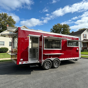 Customized Fully Equipped Mobile Kitchen Food Trailer Stainless Steel Concession Cart for Burger Pizza BBQ Hot Dog <b>Coffee</b> FOOD T - Product Image 1