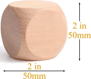 Prezzo di fabbrica personalizzato logo cubo a buon mercato all'ingrosso blocchi di legno non finiti angolo rotondo dadi di legno