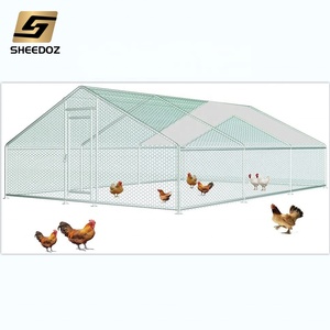 <span class=keywords><strong>Poulailler</strong></span> mobile en acier pour l'extérieur avec grande clôture en <span class=keywords><strong>filet</strong></span>, structure amovible, en promotion - Product Image 6