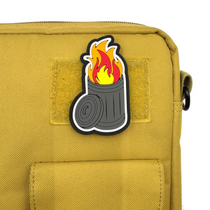 แผ่นแปะเพื่อขวัญกำลังใจนิตยสารแทคติคอลส่งถังขยะขีปนาวุธเปลวไฟสำหรับกระเป๋าเป้สะพายหลังปลอกแขนยางกันน้ำปรับแต่งได้ - Product Image 5