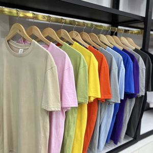 Design Wholesale Organic Cotton Oversized T-shirts Raw Material Personal Logo Loose Short Sleeve Custom <b>Labels</b> Men's Tshirt - Product Image 5