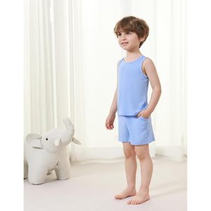 Conjunto de Pijama de Verano para Niños BambooBud, Pantalones Cortos Unisex, Ropa de Dormir de Viscosa de Bambú Suave, Transpirable, Tallas 2T-7Y - Product Image 4