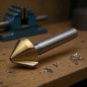 Ttake 90 Degree Countersink Hss TiN Coated Cylindrical Shank 3 Flutes Din 335 <b>C</b> - Product Image 3
