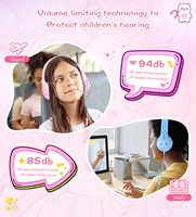 Casque sans fil pour enfants, rose et bleu, avec son Hi-Fi, commande tactile et armature équilibrée, idéal pour les filles