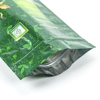 Sacs d'emballage en aluminium pour sachets de thé, conception personnalisée directement en usine, fermeture éclair, debout