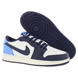 รองเท้าผ้าใบผู้ชายรุ่น Air 1 Retro Low Original Leather GS  บุผ้าตาข่าย สีดำ Obsidian สีน้ำเงิน University Blue สีขาว Sail - Product Image 4