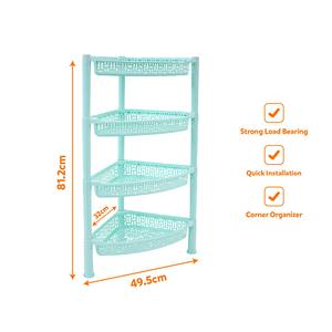 Plastic Space Saving Four Layers Modern Waterproof Corner Organizer <b>Shelf</b> Multi Color <b>Kitchen</b> Storage - Product Image 6