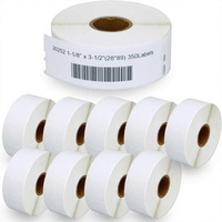 Étiquettes d'adresse compatibles DYMO 30252 (1-1/8" X 3-1/2") en papier thermique, 10 rouleaux - Promotion pour DYMO Labelwriter 450/4XL/Rollo/Zebra