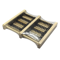 Brosse à chaussures en bois, paillasson, brosse de nettoyage durable, brosse à chaussures pour l'extérieur, grattoir pour nettoyer les chaussures de cheval