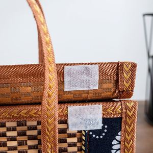 Bamboo Basket Hand-Held Woven Sausage Cured Meat New Year Goods <b>Large</b>-Size Packaging Fruit Eggs Hairy Crab Specialty <b>Gift</b> <b>Box</b> - Product Image 3