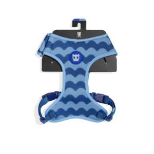 Harnais réglable en maille Swell à motif vague bleue pour chien - Product Image 2