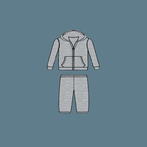 Sweat à capuche pour tout-petits avec ensemble de jogging en tissu doux et respirant gardant votre petit à l'aise au chaud et élégant toute la journée - Product Image 4