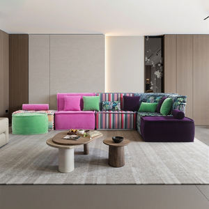 समकालीन आधुनिक रचनात्मक लिविंग रूम फर्नीचर ने विला होस्टहाउस के लिए रंगीन रोच बर्गर महजोंग सोफे को सेट किया - Product Image 3