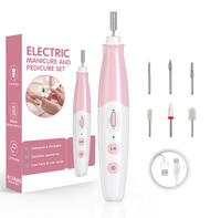 Machine à ongles électrique portable en forme de stylo avec bouton de vitesse réglable en continu pour pédicure et manucure, faible bruit, usage professionnel