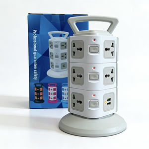 ปลั๊กพ่วงแบบหลายช่องเสียบพร้อมพอร์ต USB <span class=keywords><strong>2</strong></span> ช่อง, ปลั๊กพ่วงแบบทาวเวอร์หลายช่องเสียบ ปลั๊กพ่วงทองแดง 2500W - Product Image 1