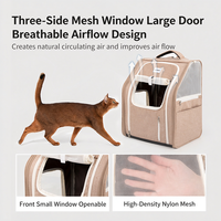 Sac de voyage pliable en maille respirante pour chats et petits chiens, housse de transport extérieure approuvée par les compagnies aériennes, sac à dos portable pour animaux de compagnie