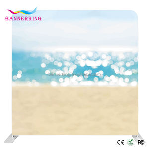 ฉากหลังผ้าตรงแบบมีโลโก้สั่งทำ ขนาด 8x8 ฟุต พร้อมขาตั้งอะลูมิเนียมทรงสี่เหลี่ยมสำหรับถ่ายภาพ - Product Image 1