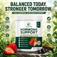 Complément en poudre pour l'équilibre hormonal féminin et métabolique, pour la santé menstruelle et le bien-être endocrinien, mélange fraise et açaï