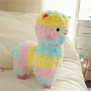 Vente chaude Colorée Animal Peluche Peluche Attrayant Arc-En-Ciel En Peluche Alpaga Jouet - Product Image 3
