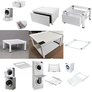 Kit de pile de sèche-linge avec étagère coulissante Kit d'empilage Cadre de connexion avec étagère <span class=keywords><strong>pour</strong></span> lave-linge et sèche-linge - Product Image 6