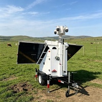 Caméras de surveillance solaires portables, remorques de vidéosurveillance solaires mobiles pour la surveillance des expositions