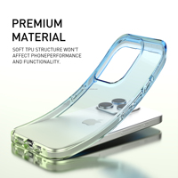 Soonleader Transparent Shell Fournisseur Jaune Résistant Couverture de Téléphone Portable Étui Souple en TPU pour iPhone 16 15 Pro Max Protection