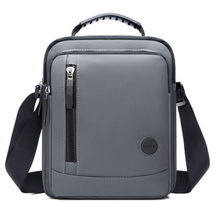 New Men's Multifunctional Crossbody <b>Bag</b> Lightweight Zipper Closure Embossed Logo All Seasons Daily Use - Product Image 1