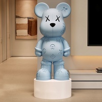 Tirelire en résine de luxe léger pour la décoration du salon et du meuble TV - Cadeau de pendaison de crémaillère pour une nouvelle maison, ornement en résine en forme d'ours