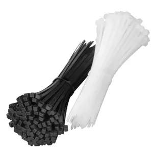 Fabricación directa tamaño Color personalizado Nylon 66 Cable Tie autoblocante plástico negro blanco Zip Tie para alambre