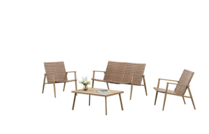 <strong>Outdoor</strong> Table Sets Hot Sale Brand New PE Rattan Steel Frame <strong>Outdoor</strong> Table and Chairs <strong>Love</strong> <strong>Seat</strong> Waterproof - Product Image 2