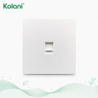Prise murale pour ordinateur Kolani, norme britannique, mate, résistante aux UV, blanche, Cat6, port unique, ignifuge, sortie de données haute vitesse