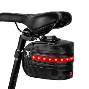 尼龙MTB自行车公路自行车储物鞍座尾灯包多功能自行车防水座椅后包带尾灯