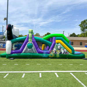 Comercial inflable Adventure Park Slide Bouncer Combo Panda Themed PVC carrera de obstáculos inflable para parques de trampolín - Product Image 3