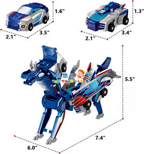 EPT 2-en-1 Transformation de collision Robot dragon Voitures magnétiques Voiture transformable Jouet pour enfants Cadeau de Noël Anniversaire - Product Image 2